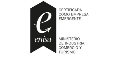 Certificada como empresa emergente ENISA Ministerio de Industria, Comercio y Turismo